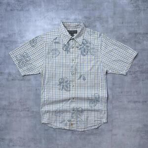 Y2K Collors Couture 00s Vintage Floral button up shirt